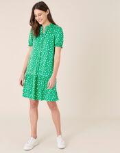 Cosima Ditsy Floral Short Dress, Green (GREEN), large