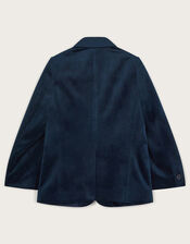 Velvet Suit Blazer, Blue (NAVY), large