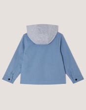 Hooded Chore Jacket, Blue (BLUE), large