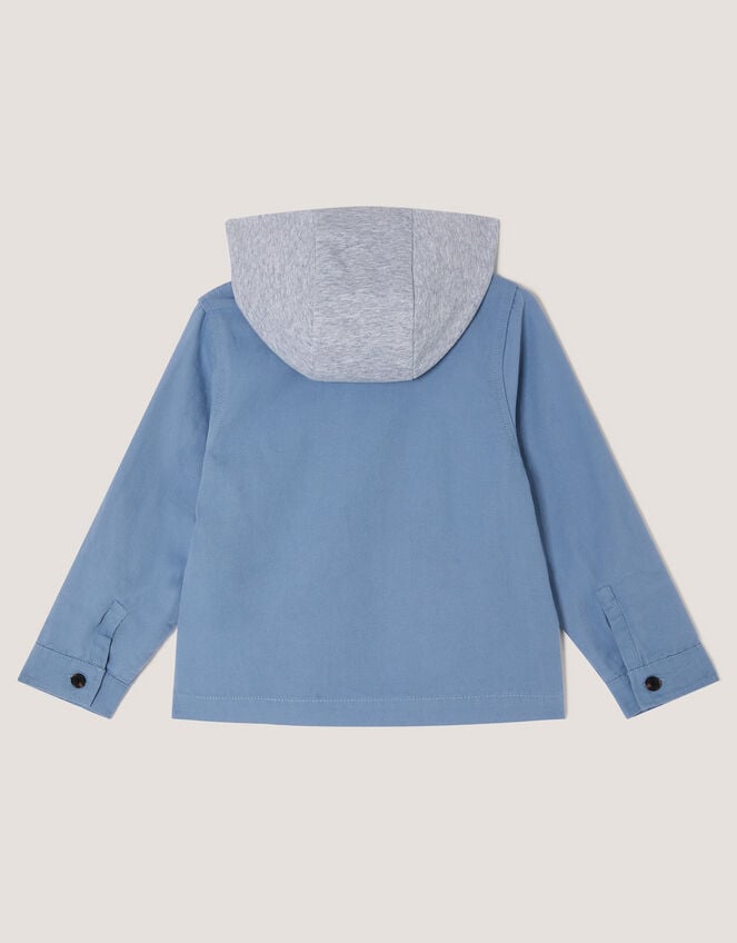 Hooded Chore Jacket, Blue (BLUE), large