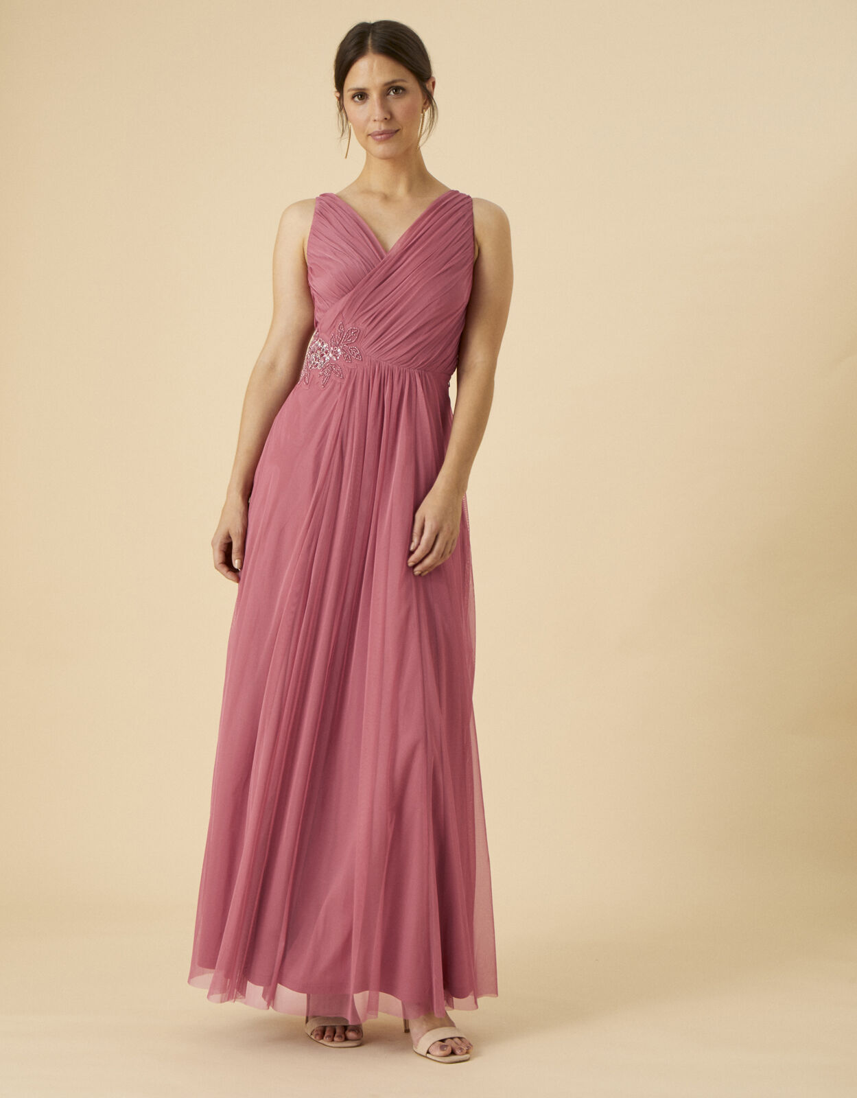 Monsoon pink maxi dress store