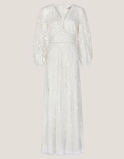 Jennifer Long Sleeve Maxi Wedding Dress, Ivory (IVORY), large