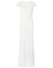 Sophie Beaded Floral Bridal Dress, Ivory (IVORY), large