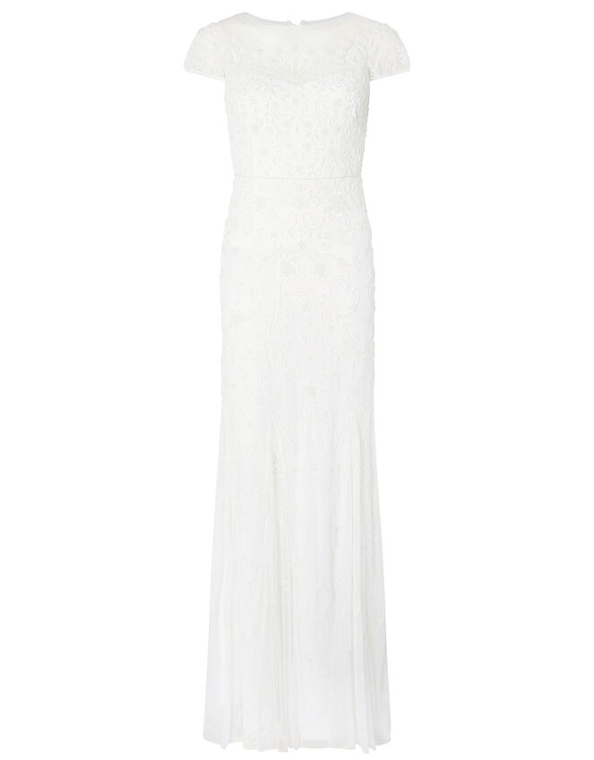Sophie Beaded Floral Bridal Dress, Ivory (IVORY), large