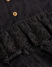 Floral Broderie Cami Top and Skirt Set, Black (BLACK), large