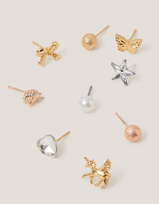 10-Pack Unicorn Stud Earrings, , large