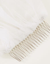 Pearl Flower Embellished Veil, , large