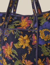 Princella Floral Corduroy Tote Bag, , large