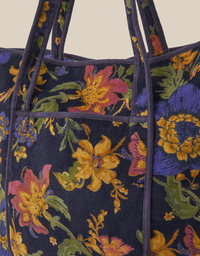 Princella Floral Corduroy Tote Bag, , large