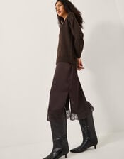 Fay Jumper Slip Dress, Brown (CHOCOLATE), large