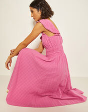 Marlee Ruffle Midi Sun Dress, Pink (PINK), large