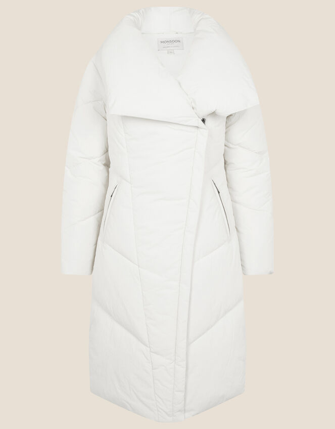 Dhalia Long Padded Coat White Women's Coats Monsoon Global.