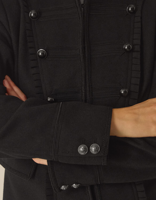 Mallory Military Jacket, Black (BLACK), large