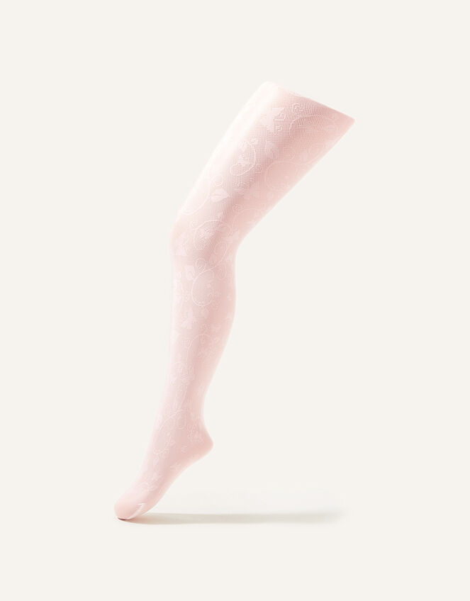 Lacey Butterfly Tights, Pink (PINK), large