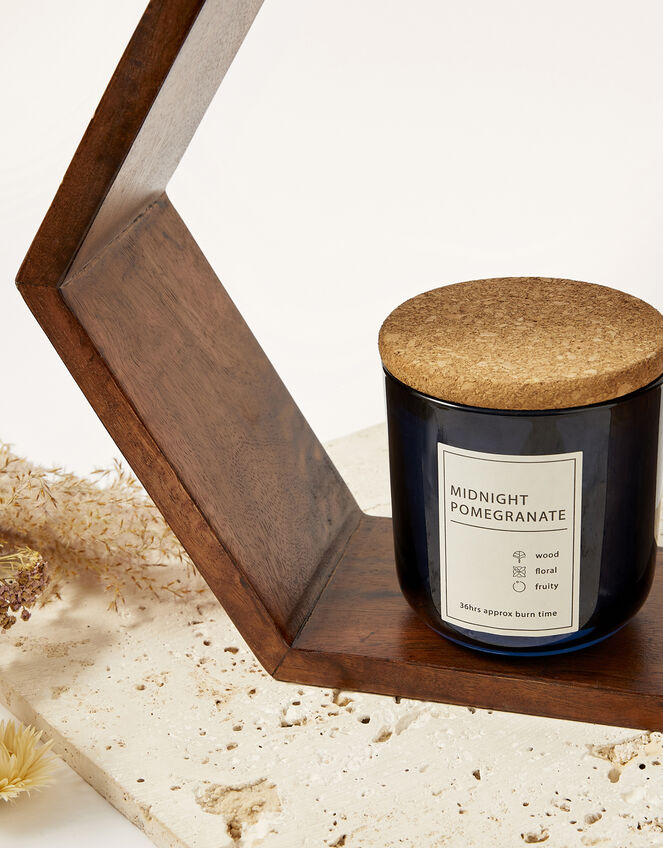 Midnight Pomegranate Scented Glass Candle, , large
