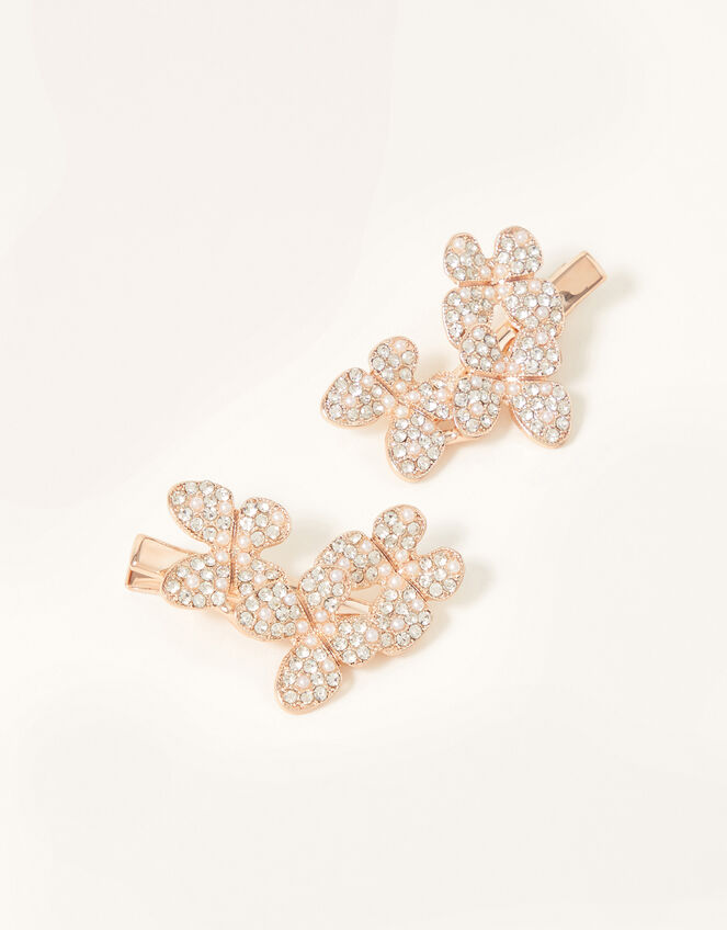 Cascading Butterfly Hair Clips, , large