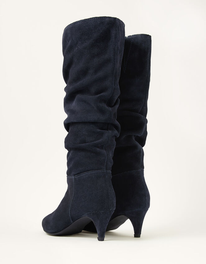 Nellie Knee Slouch Suede Boots, Blue (NAVY), large