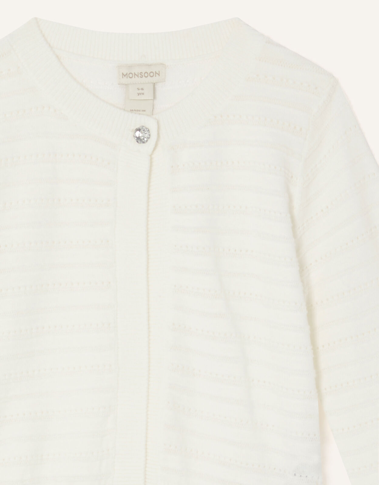 Textured Cardigan Ivory | Girls 