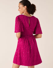 Peyton Sequin Short Dress, Pink (PINK), large