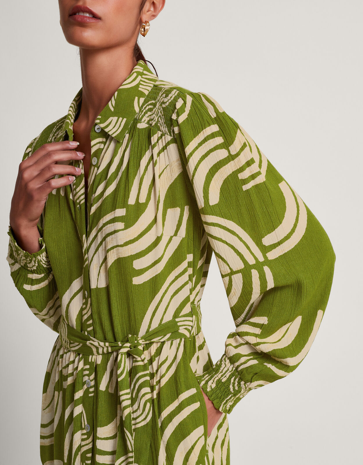 Nula Shirt Dress Green Day Dresses Monsoon ROI