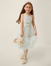 Gracie Sleeveless Embellished Party Dress, Green (SAGE), large