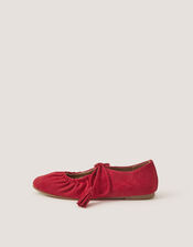 Blair Faux Suede Ballet Pumps, Red (RED), large