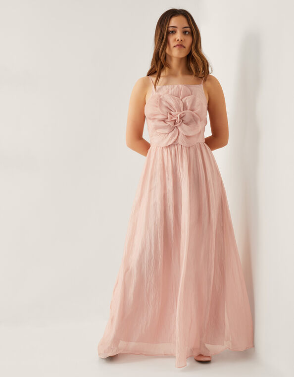 Nola 3D Flower Organza Prom Dress, Pink (PINK), large