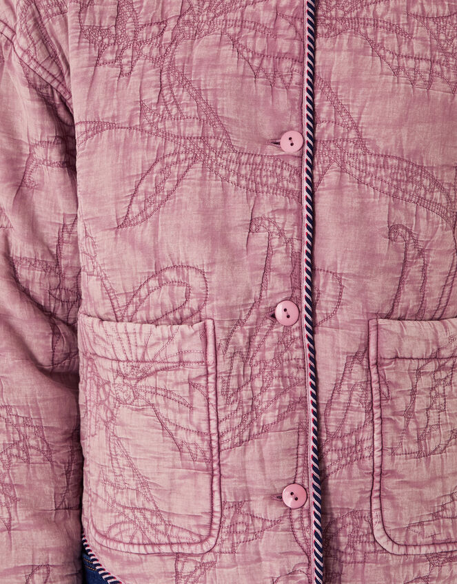Hazel Floral Quilted Jacket, Pink (BLUSH), large