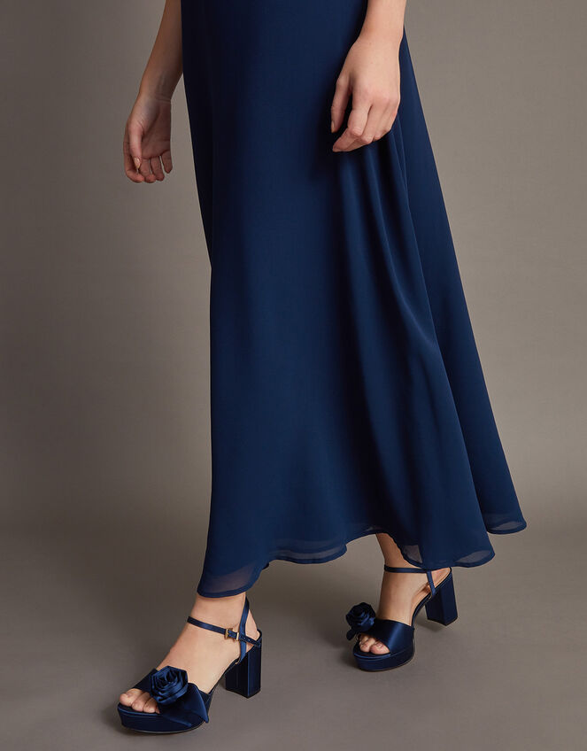 Diana Lace Shorter Length Maxi Dress, Blue (NAVY), large