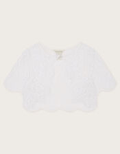 Lola Lace Shrug, White (WHITE), large