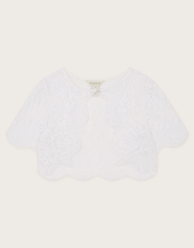 Lola Lace Shrug, White (WHITE), large