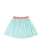 Frugi Embroidered Tulle Skirt, Blue (BLUE), large