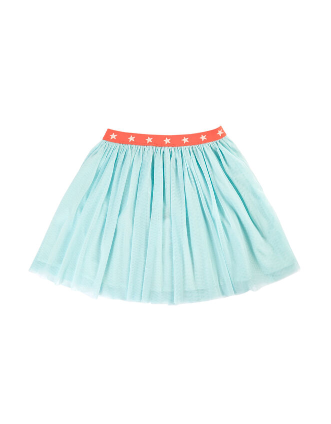 Frugi Embroidered Tulle Skirt, Blue (BLUE), large