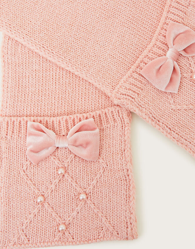 Pearly Mitten Detail Scarf, , large