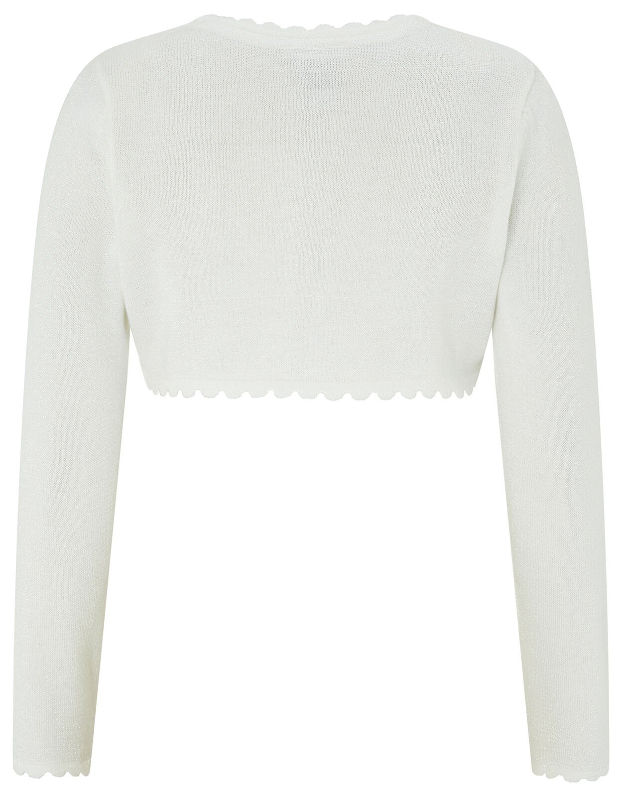 Niamh Sparkle Knit Cardigan with Crystal Button Ivory Girls Cardigans Monsoon Global
