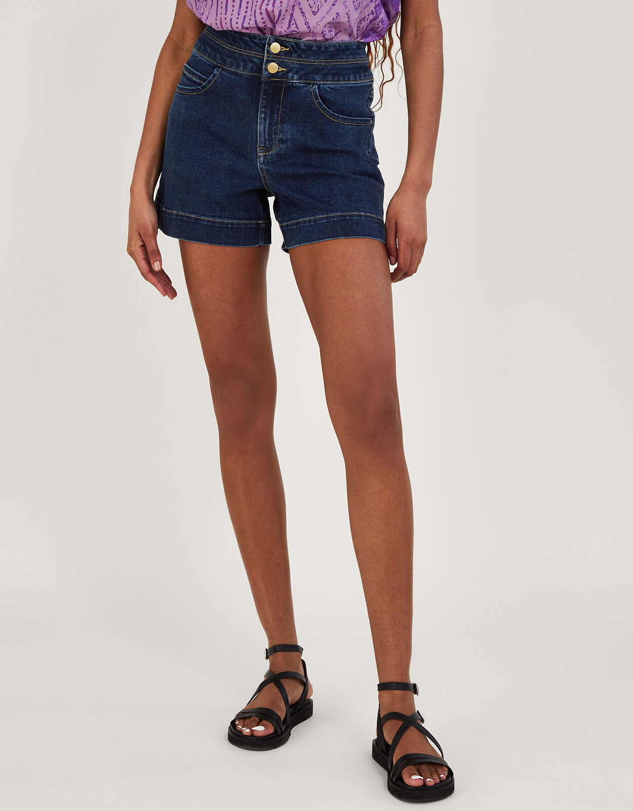 Monsoon denim shorts outlet