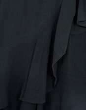 Frill Front Mini Dress in LENZING™ ECOVERO™, Black (BLACK), large