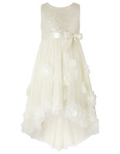 Iced Roses Sequin Occasion Dress, Gold (GOLD), large