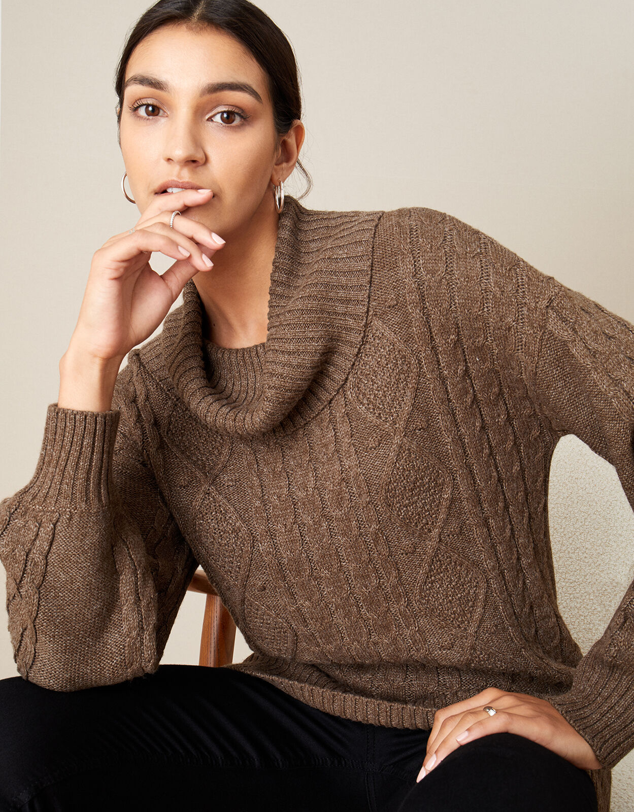 Cowl neck jumper clearance