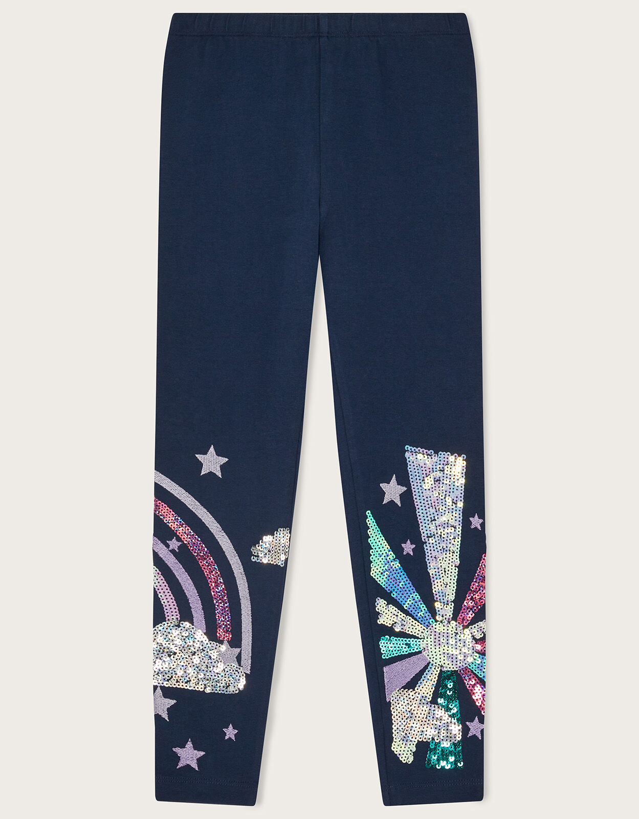 Rainbow Sequin Leggings Blue Girls Trousers Leggings