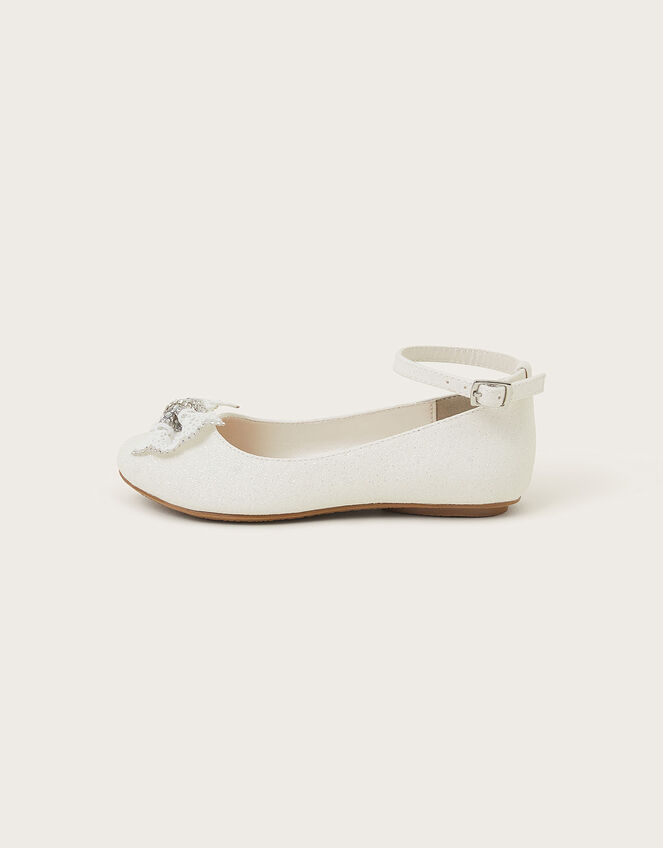 Polly Bow Ballet Flats, Ivory (IVORY), large