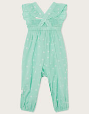 Baby Applique Daisy Mouse Romper , Green (GREEN), large