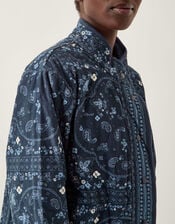 Mandy Paisley Print Quilted Corduroy Jacket, Blue (NAVY), large