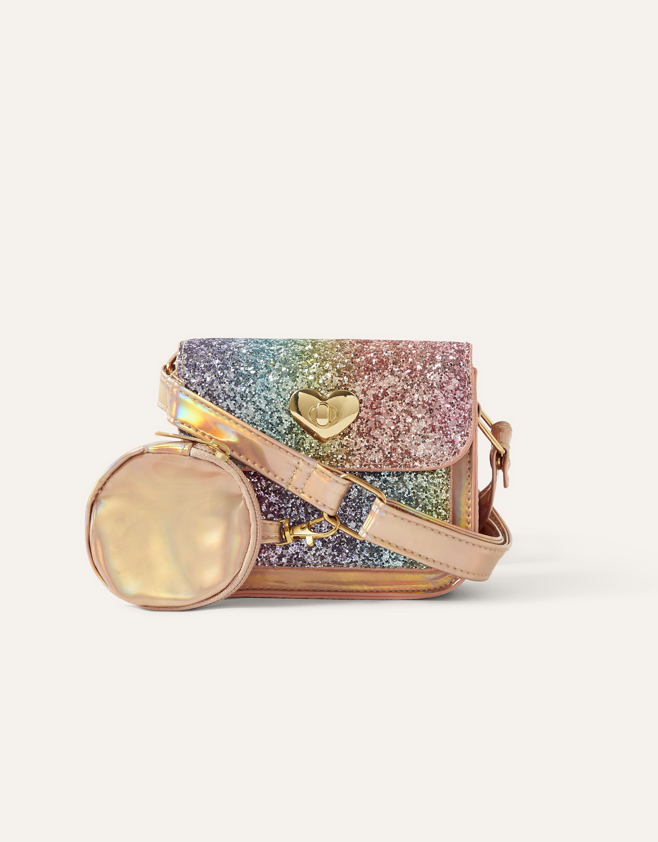 Rainbow Glitter Bag with Purse
