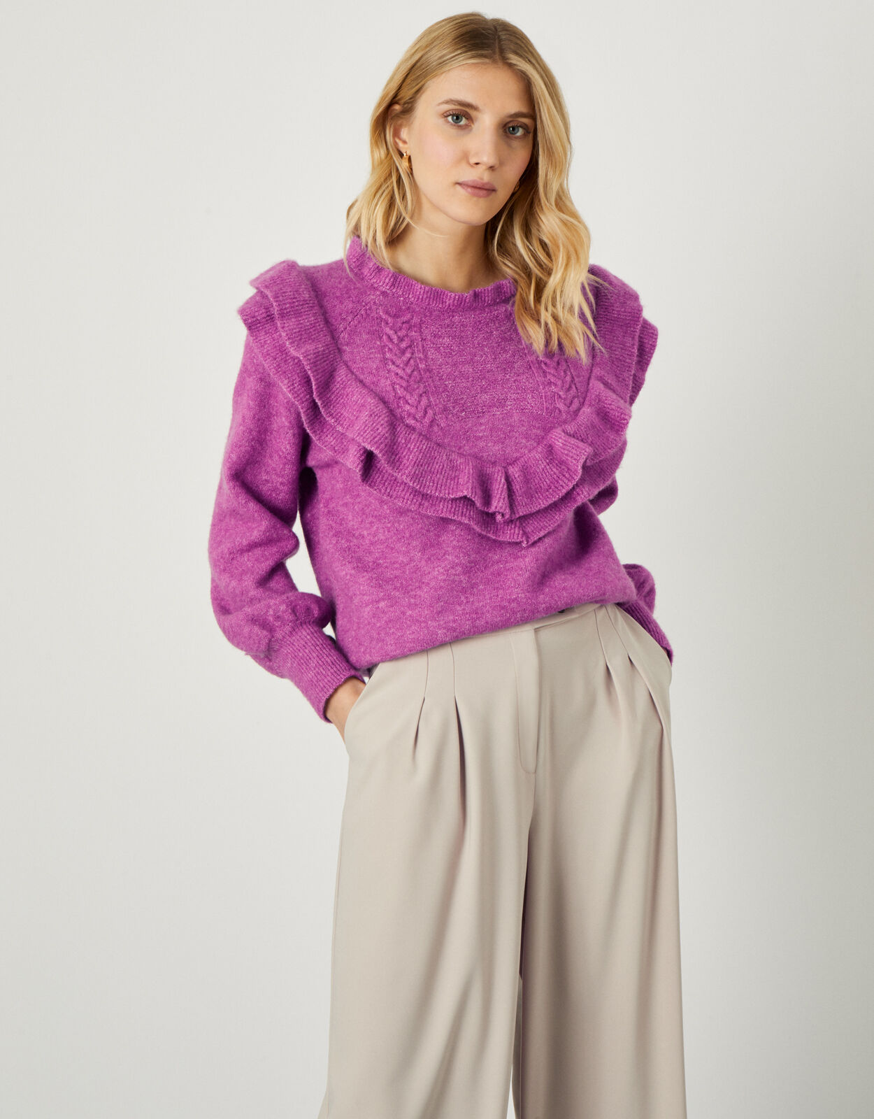 Pink frill jumper new arrivals