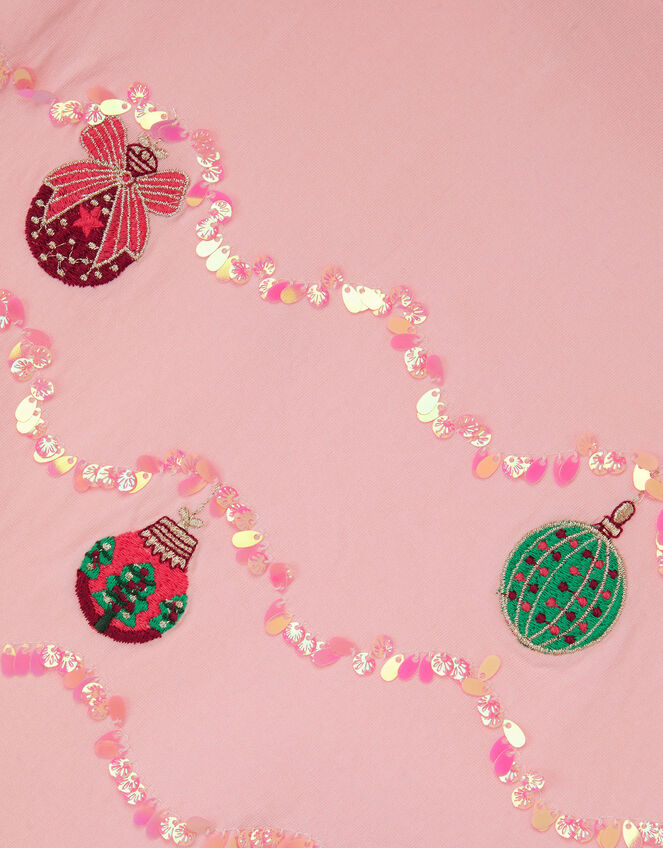 Christmas Baubles Long Sleeve Top, Pink (PINK), large