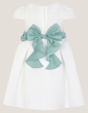 Baby Polly Cap Sleeve Bow Party Dress, Ivory (IVORY), large