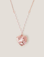 Unicorn Heart Locket Necklace, , large