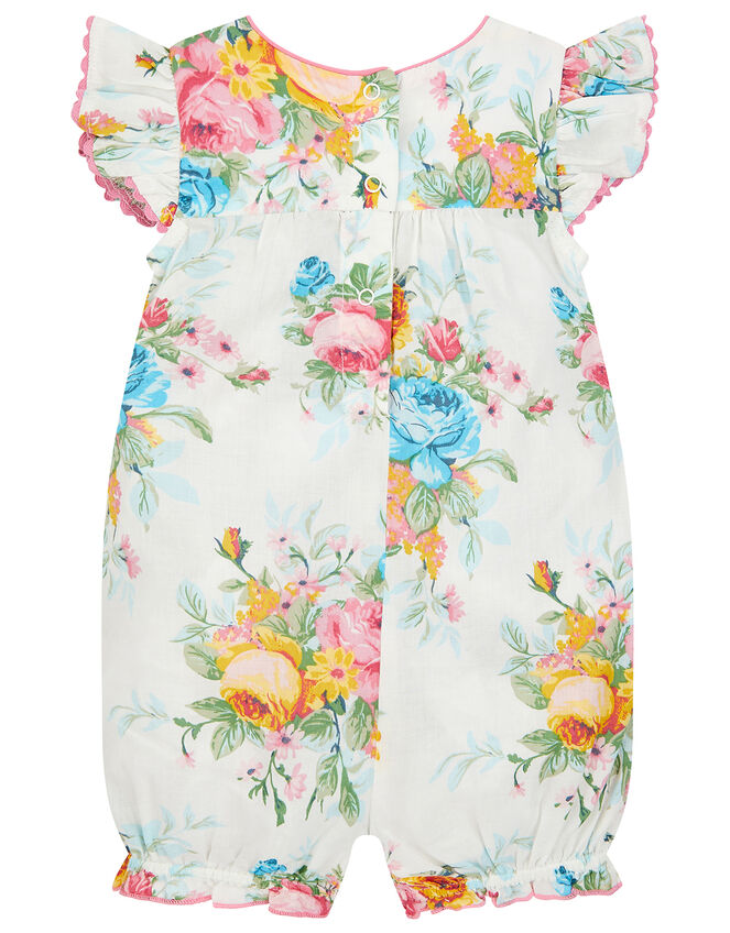 Newborn Floral Bloom Romper , Ivory (IVORY), large
