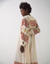 East Tilly Print Smock Dress, Yellow (MUSTARD), large